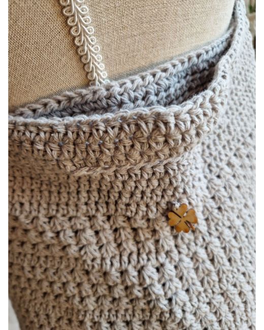 Tas Wieteke in lichtgrijs buideltje ZETTElen Handwerk Atelier