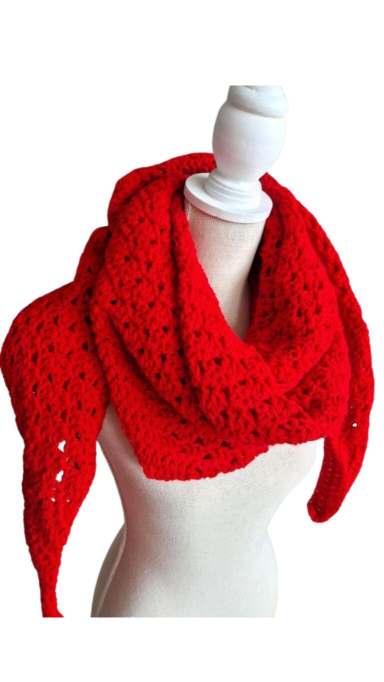 Omslagsjaal IMMY in diep rood ZETTElen Handwerk Atelier