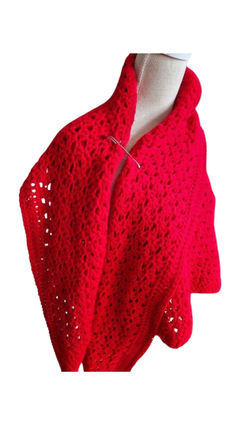 Omslagsjaal IMMY in diep rood ZETTElen Handwerk Atelier