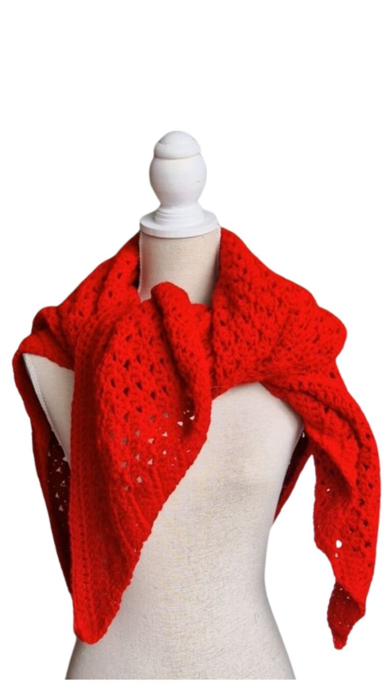 Omslagsjaal IMMY in diep rood ZETTElen Handwerk Atelier