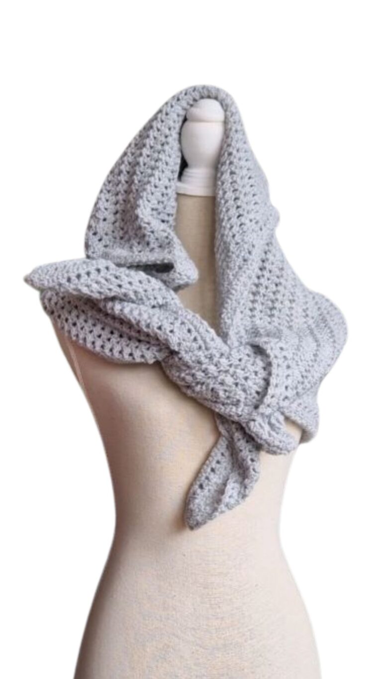 Omslagsjaal Grietje in lichtgrijs - ZETTElen Handwerk Atelier