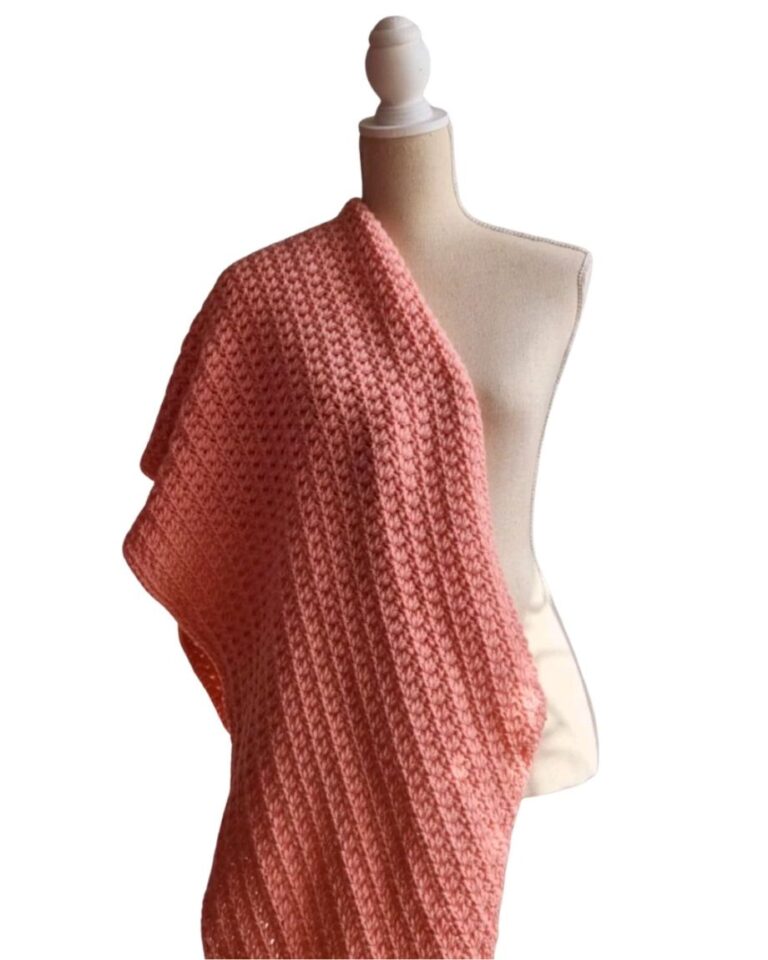 Omslagsjaal Lois Zacht roze - ZETTElen Handwerk Atelier