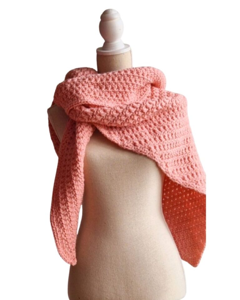 Omslagsjaal Lois Zacht roze - ZETTElen Handwerk Atelier