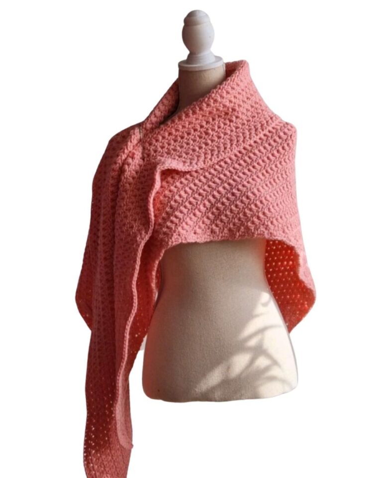 Omslagsjaal Lois Zacht roze - ZETTElen Handwerk Atelier