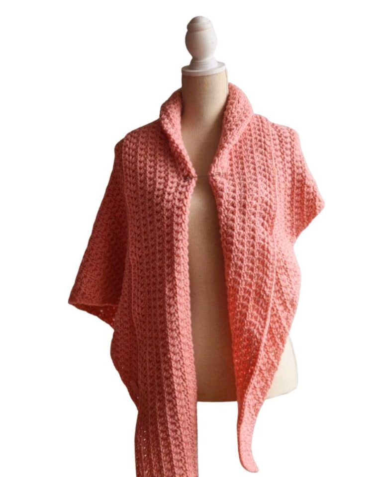 Omslagsjaal Lois Zacht roze - ZETTElen Handwerk Atelier