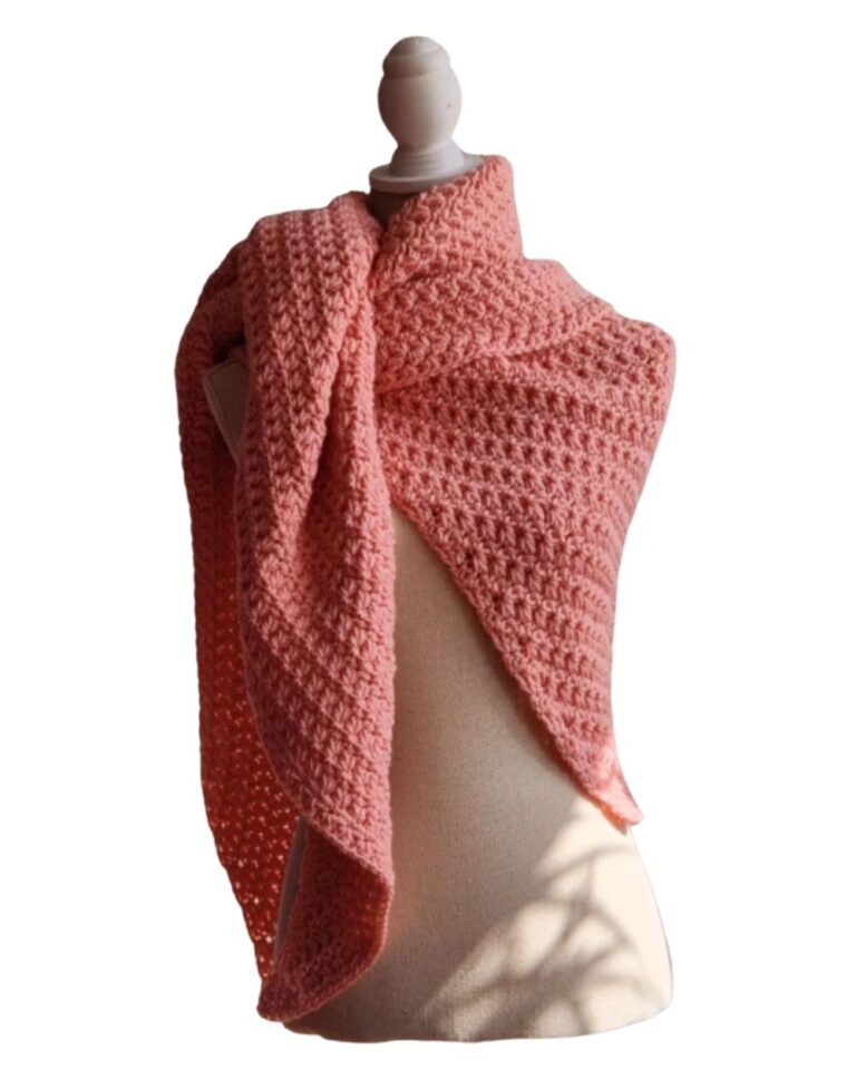 Omslagsjaal Lois Zacht roze - ZETTElen Handwerk Atelier