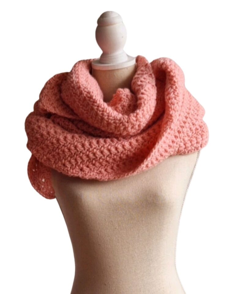 Omslagsjaal Lois Zacht roze - ZETTElen Handwerk Atelier