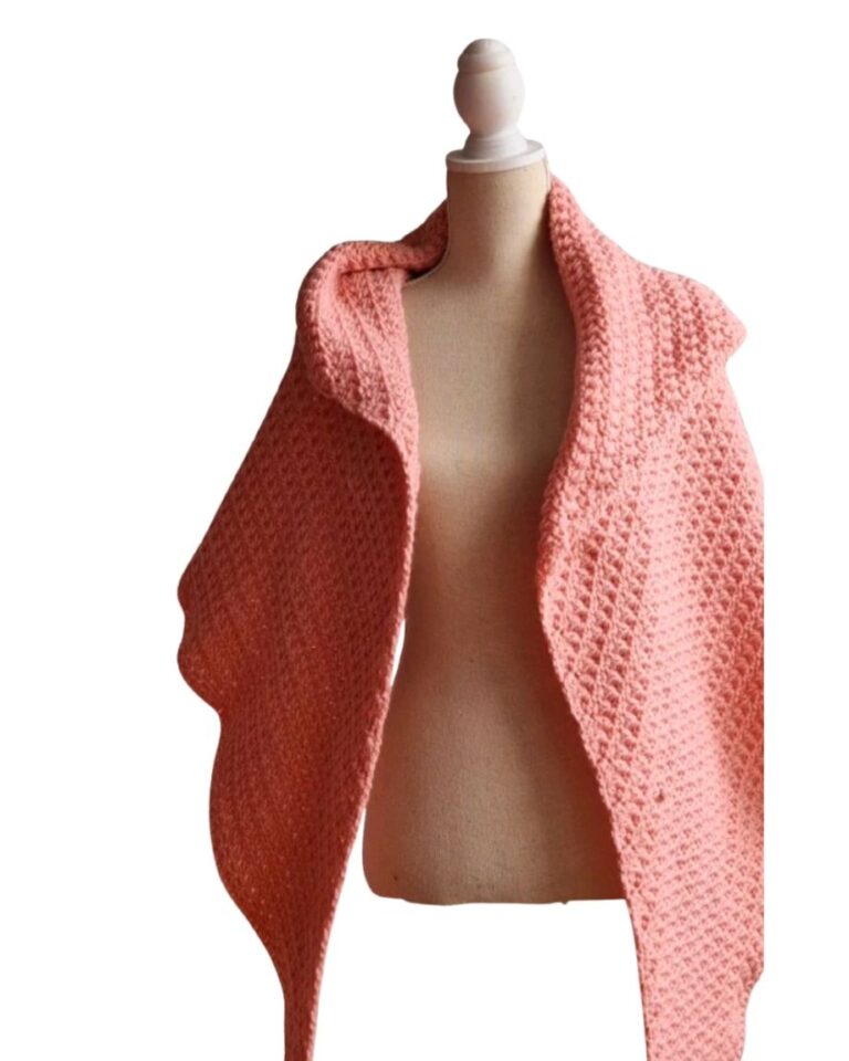 Omslagsjaal Lois Zacht roze - ZETTElen Handwerk Atelier